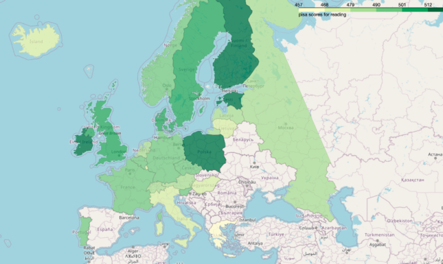 Choropleth map from Eurostat